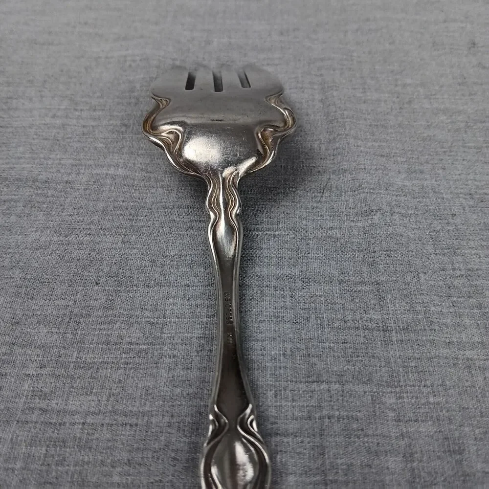 J.B.Cross Silver Plate Serving Fork Ornate Art Deco Style Vintage Replacement
